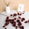 2 Branches | 42inch Burgundy Carnation Flower Spray, Silk Flower Bouquet