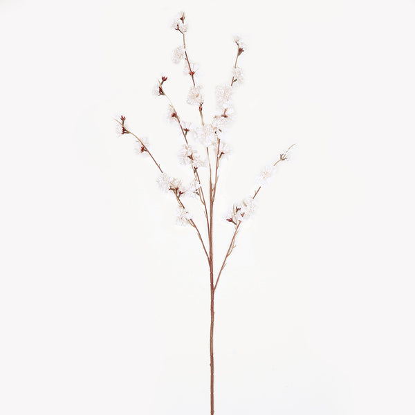 2 Branches | 42inch Ivory Carnation Flower Spray, Silk Flower Bouquet