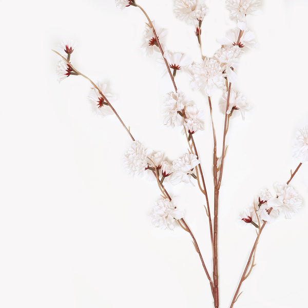 2 Branches | 42inch Ivory Carnation Flower Spray, Silk Flower Bouquet#whtbkgd#whtbkgd