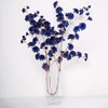 2 Branches | 42inch Navy Blue Carnation Flower Spray, Silk Flower Bouquet