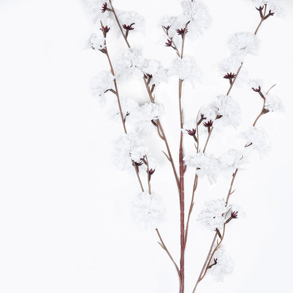 2 Branches | 42inch White Carnation Flower Spray, Silk Flower Bouquet#whtbkgd#whtbkgd