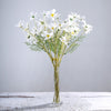 6 Bushes | 20inch White Daisy Flower Spray, Artificial Flowers Bouquet