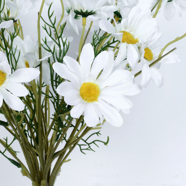 6 Bushes | 20inch White Daisy Flower Spray, Artificial Flowers Bouquet