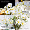 6 Bushes | 20inch White Daisy Flower Spray, Artificial Flowers Bouquet