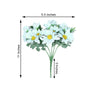 4 Pack | 11" Baby Blue Artificial Daisy Flower Bushes Silk Flowers Bouquet