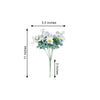 4 Pack | 11" White Artificial Daisy Flower Bushes Silk Flower Bouquet