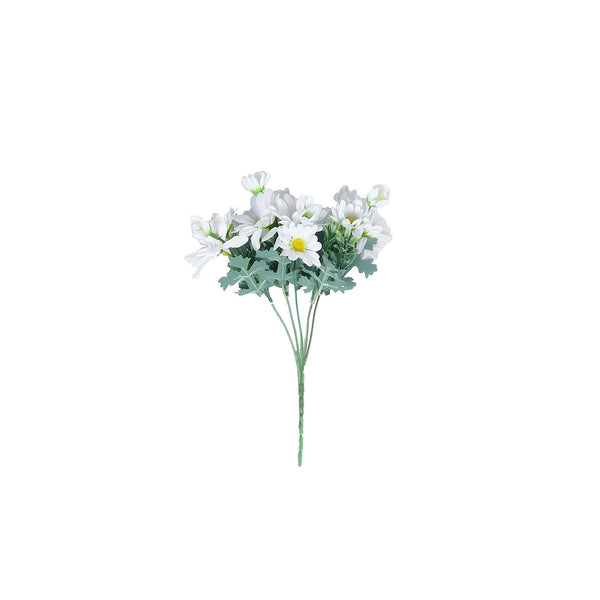 4 Pack | 11inch Artificial Daisy Flower Bushes, Silk Flowers For Vases - White | eFavorMart