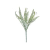 2 Bushes | 18Inch Artificial Boston Fern Leaf Stems, Faux Fern Plants Decor - Frosted Green