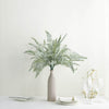 2 Bushes | 18Inch Artificial Boston Fern Leaf Stems, Faux Fern Plants Decor - Frosted Green