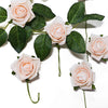 24 Pcs | 2inch Rose Gold/Blush Foam Rose With Stem And Leaves - 16 Colors