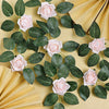 24 Pcs | 2inch Rose Gold/Blush Foam Rose With Stem And Leaves - 16 Colors