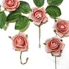 24 Roses | 2inch Dusty Rose Artificial Foam Rose With Stem And Leaves - 16 Colors