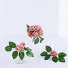 24 Roses | 2inch Dusty Rose Artificial Foam Rose With Stem And Leaves - 16 Colors
