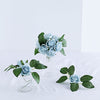 24 Roses | 2inch Dusty Blue Artificial Foam Rose With Stem And Leaves - 16 Colors