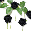 24 Roses | 2inch Artificial Foam Rose With Stem And Leaves - 16 Colors