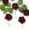 24 Roses | 2inch Artificial Foam Rose With Stem And Leaves - 16 Colors