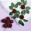 24 Roses | 2inch Artificial Foam Rose With Stem And Leaves - 16 Colors
