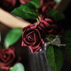24 Roses | 2inch Artificial Foam Rose With Stem And Leaves - 16 Colors