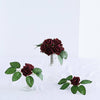 24 Roses | 2inch Artificial Foam Rose With Stem And Leaves - 16 Colors