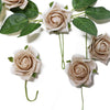24 Roses | 2inch Artificial Foam Rose With Stem And Leaves - 16 Colors