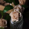 24 Roses | 2inch Artificial Foam Rose With Stem And Leaves - 16 Colors