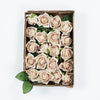 24 Roses | 2inch Artificial Foam Rose With Stem And Leaves - 16 Colors