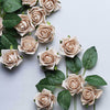 24 Roses | 2inch Artificial Foam Rose With Stem And Leaves - 16 Colors