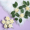 24 Roses | 2inch Artificial Foam Rose With Stem And Leaves - 16 Colors