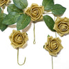 24 Roses | 2inch Artificial Foam Rose With Stem And Leaves - 16 Colors