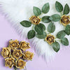 24 Roses | 2inch Artificial Foam Rose With Stem And Leaves - 16 Colors