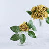 24 Roses | 2inch Artificial Foam Rose With Stem And Leaves - 16 Colors