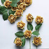 24 Roses | 2inch Artificial Foam Rose With Stem And Leaves - 16 Colors