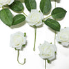 24 Roses | 2inch Artificial Foam Rose With Stem And Leaves - 16 Colors