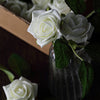 24 Roses | 2inch Artificial Foam Rose With Stem And Leaves - 16 Colors