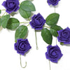 24 Roses | 2inch Artificial Foam Rose With Stem And Leaves - 16 Colors