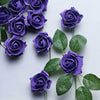 24 Roses | 2inch Artificial Foam Rose With Stem And Leaves - 16 Colors