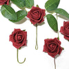 24 Roses | 2inch Artificial Foam Rose With Stem And Leaves - 16 Colors