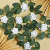 24 Roses | 2inch Artificial Foam Rose With Stem And Leaves - 16 Colors