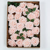 24 Roses 5inch Rose Gold/Blush Artificial Foam Rose With Stems And Leaves 16 Colors