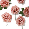 24 Roses 5inch Dusty Rose Artificial Foam Rose With Stems And Leaves 16 Colors