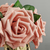 24 Roses 5inch Dusty Rose Artificial Foam Rose With Stems And Leaves 16 Colors