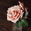 24 Roses 5inch Dusty Rose Artificial Foam Rose With Stems And Leaves 16 Colors