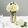 24 Roses 5inch Cream Artificial Foam Rose With Stems And Leaves 16 Colors
