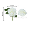 24 Roses 5inch Ivory Artificial Foam Rose With Stems And Leaves 16 Colors