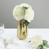24 Roses 5inch Ivory Artificial Foam Rose With Stems And Leaves 16 Colors
