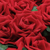 24 Roses 5inch Red Artificial Foam Rose With Stems And Leaves16 Colors