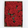 24 Roses 5inch Red Artificial Foam Rose With Stems And Leaves16 Colors