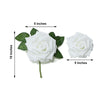 24 Roses 5inch White Artificial Foam Rose With Stems And Leaves 16 Colors