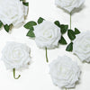 24 Roses 5inch White Artificial Foam Rose With Stems And Leaves 16 Colors