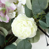 42" Frosted Green Artificial Eucalyptus Leaves Garland With Ranunculus Flowers